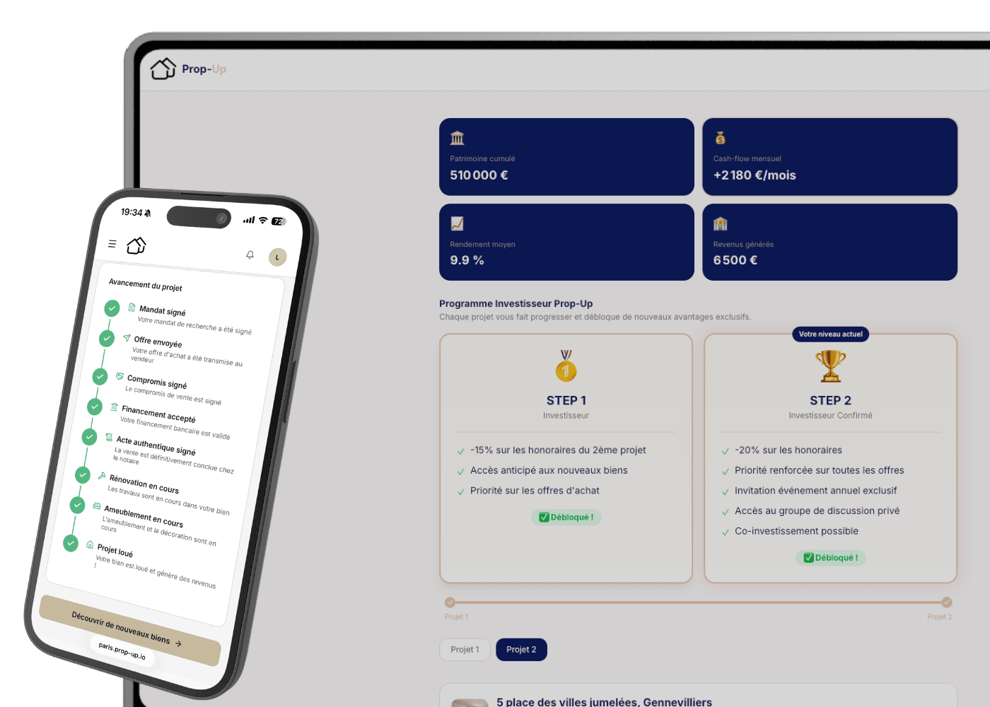 Application Prop-Up — Suivi projet