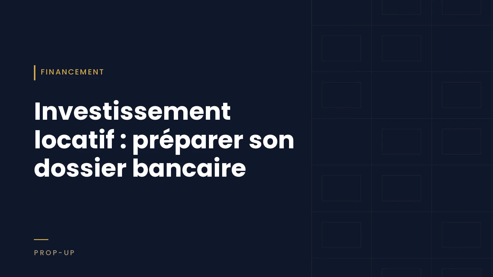 Couverture de l'article, catégorie Financement, sur fond bleu nuit
