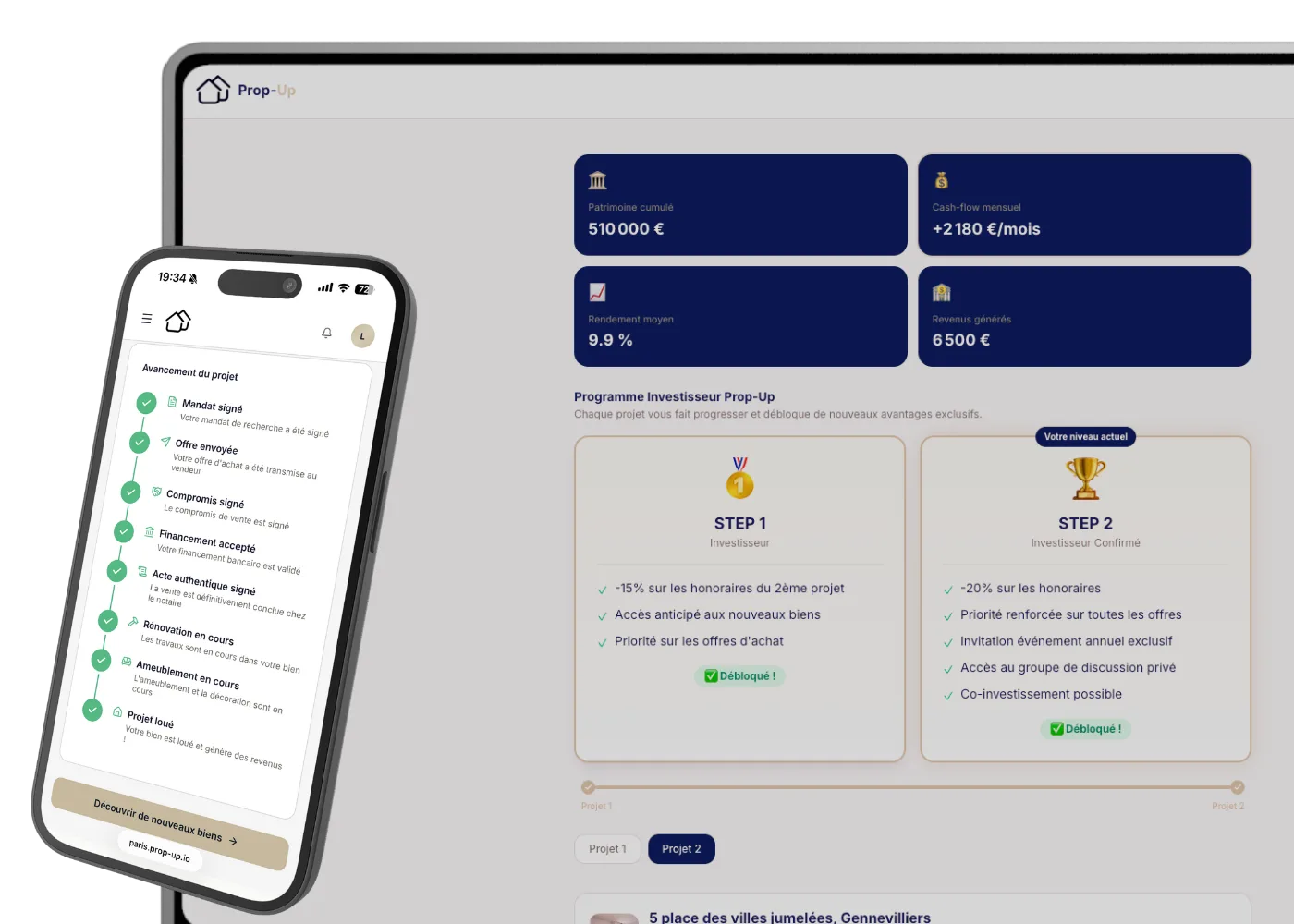 Application Prop-Up — Suivi projet